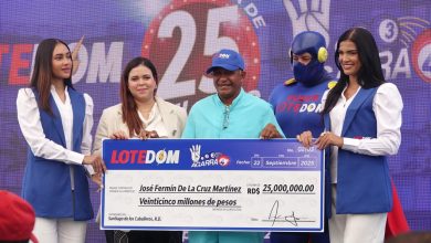 Photo of LOTEDOM entrega RD$25 Millones al Sexto Ganador del Sorteo Agarra 4