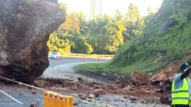 Photo of Roca de gran tamaño cae en la Autopista del Nordeste y obliga a regular el tránsito
